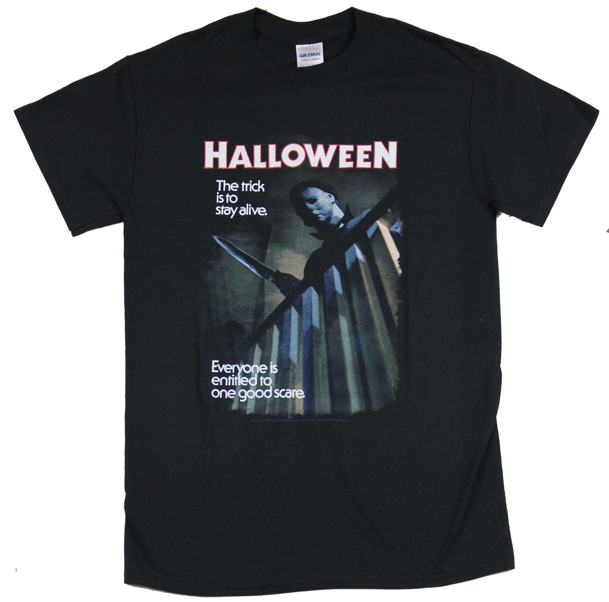 Halloween Mens T-Shirt - Trick Is to Stay Alive Poster | eBay