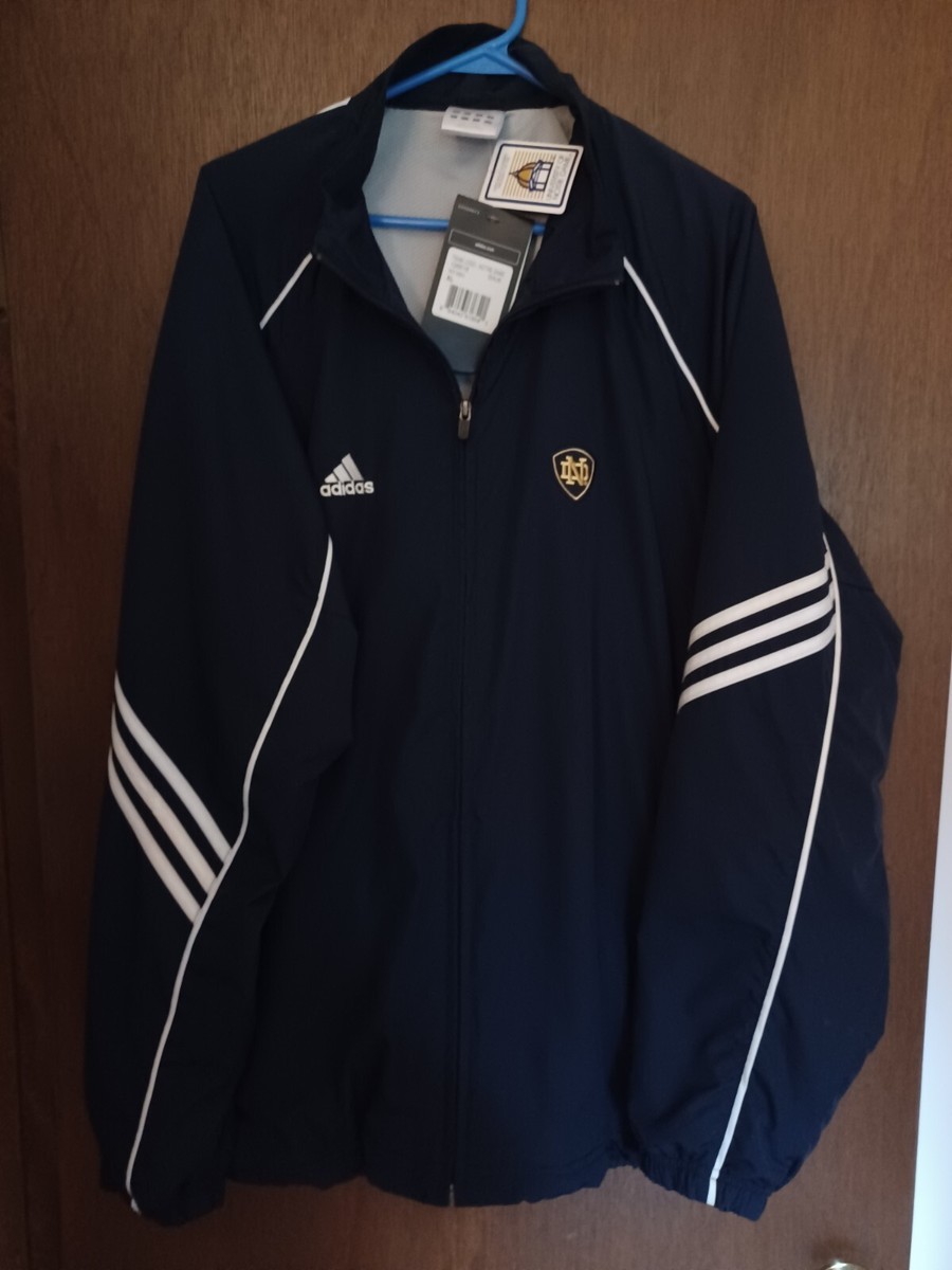 Notre Dame Fighting Irish Men's Adidas Full Zip Jacket Navy with