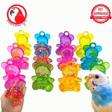 Bonka Bird Toys 2523 Pk12 Color Acrylic Teddy Bear Beads