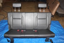 05-12 Nissan Armada Rear Bench Seat W Belts 3rd Third Row Leather Gray Clean