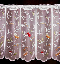 Edle Marienkäfer Scheibengardine Schmetterling Frühling viele Breiten 59 cm Höhe