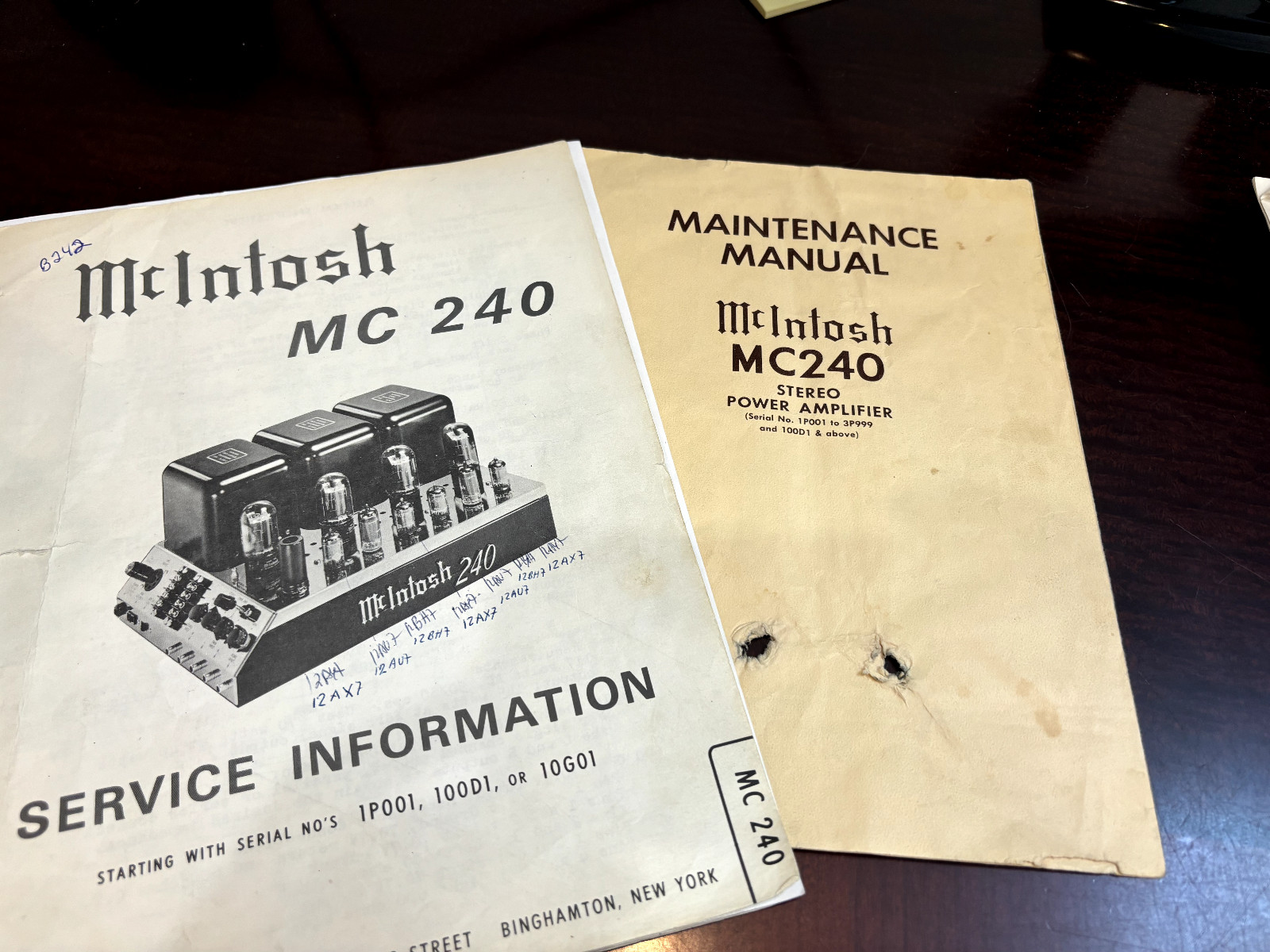 McIntosh MC-240 1P1001 100D1 10G01 Repair Maintenance Service Manual  *ORIGINAL*