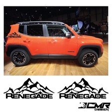 Adesivi Jeep Renegade Wrangler Fasce Laterali Dx Sx Kit 2 Grafiche Decalcomanie