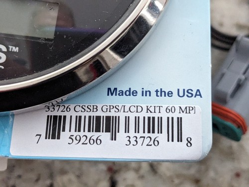 New Open Box Faria 33726 Chesapeake GPS Speedometer - Black SS, 60 MPH - Picture 3 of 3