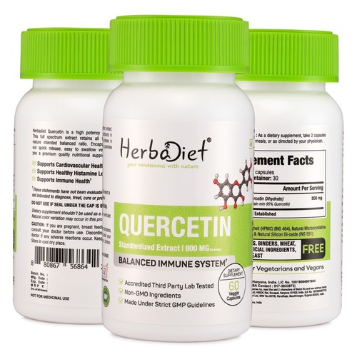 Quercetin 800mg Capsules 98% Extract GENUINE Best Value STROGEST Immune Support - Picture 4 of 4