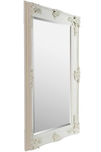 Large Mirror Off White Ornate Full Length Wall 3Ft7 X 2Ft7 110cm X 79cm - Picture 3 of 9