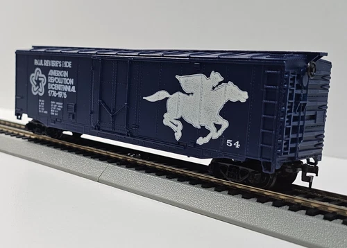 Vtg Tyco Bicentennial Paul Revere 362C-2.50 Early Production 50' Box Car NOS