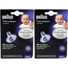 Braun Ear Thermoscan Lens Filters 80 Count 2 Packs of LF40 