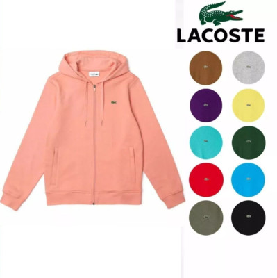 LACOSTE Men's SPORT Pocket Fleece Hooded Sweatshirt | All Colors and Sizes