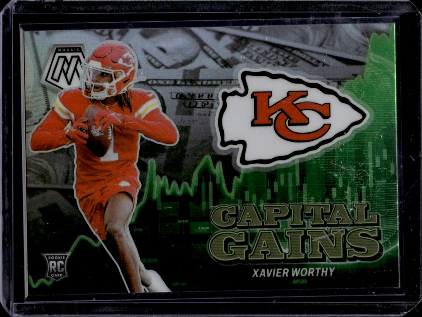 2024 Panini Mosaic Capital Gains Silver #25 Xavier Worthy