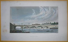 1833 Pugin print PONT DE JENA, PARIS (#27)