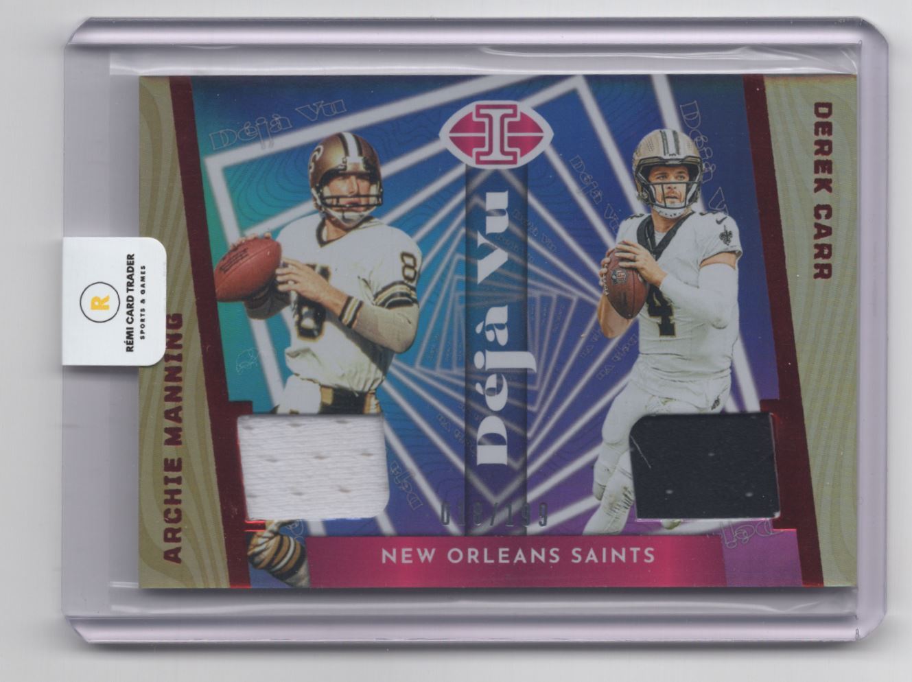 2023 Panini Illusions Deja Vu Red Archie Manning/Derek Carr 018/199 #DV-MC New