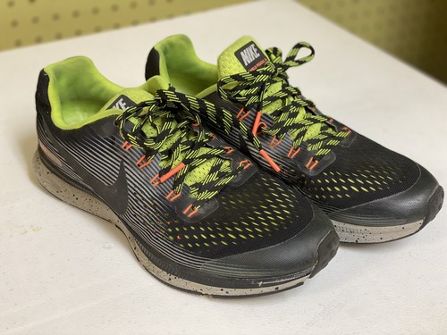 Nike Kid\u0026#039;s Zoom Pegasus 34 Shield Black/Grey/Neon Green Sz 6.5Y  922850-001 | eBay