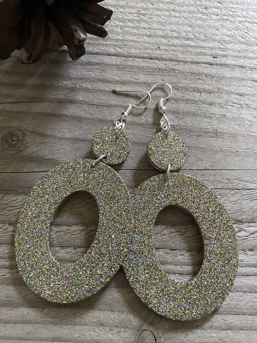 Statement resin deals earrings