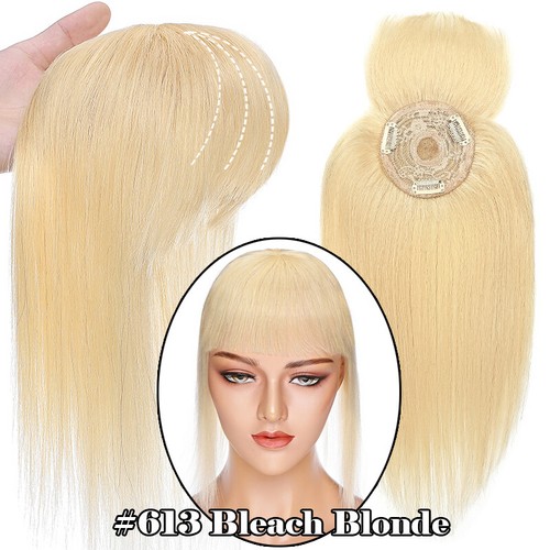 CLEARANCE Russian Virgin Human Hair Topper Top Piece Women Hairpiece Wiglet Mono - Picture 41 of 45