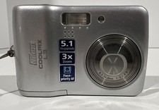 Nikon Coolpix L3 5.1 MP Digital Handheld Camera Silver 3x Zoom - Tested  Works