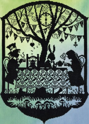 Bothy Fäden ~ gezähltes Kreuzstich-Set ~ Mad Hatter's Tea Party