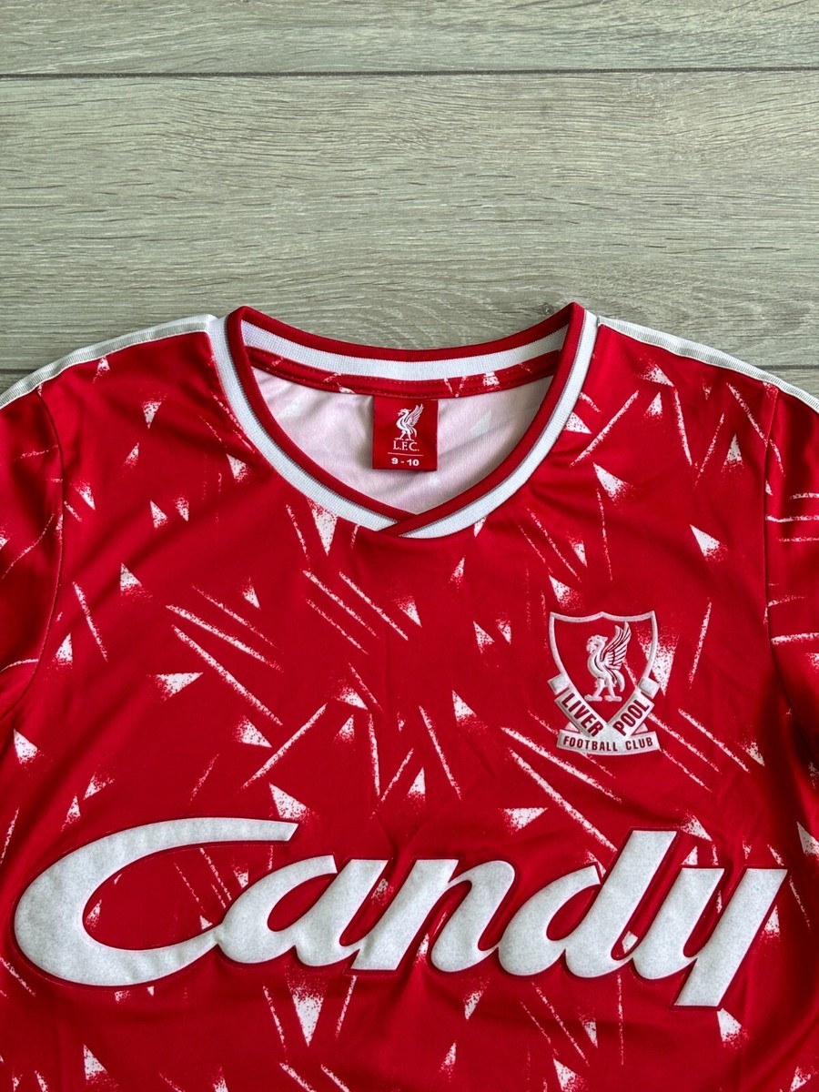 Liverpool 1989 1990 Candy Football Shirt Soccer Jersey