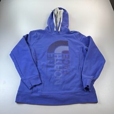 The North Face Hooded Sweatshirt Womens Large Blue Hoodie Pullover Outdoors