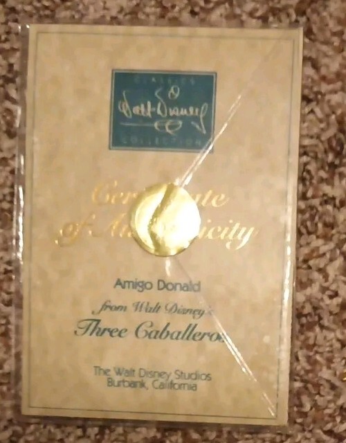 Sealed Disney Classics Collection Certificate of Authenticity - Amigo Donald