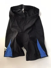 Bellwether Black Blue Padded Cycling Shorts Size M Medium #11572