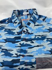 SLIM CUT Orig SIGNUM Langarm Hemd XXL blau Camouflage SLIM FIT Neu & OVP
