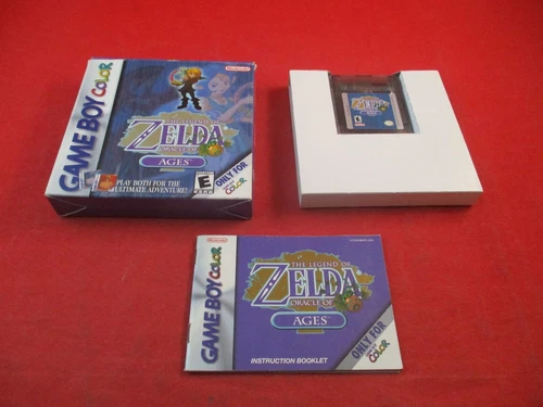 The Legend of Zelda Oracle of Ages Nintendo Game Boy Color COMPLETE w/Box manual