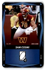 2024 UNO Elite Core Edition Blue #47 Sam Cosmi NM-MT Commanders ID:78735