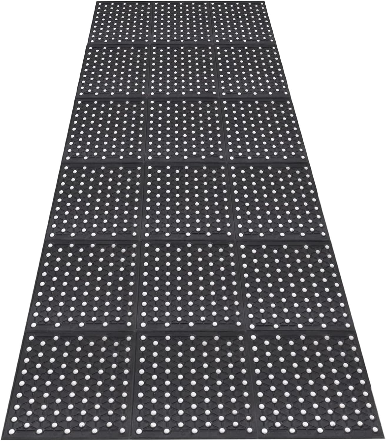 Nisorpa Rubber Drainage Mat, 90cm x 210cm Large Outdoor Entrance Rubber Mats, A