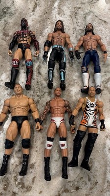 Mattel WWE Mixed Lot of 6 Wrestling Action Figures Finn Balor AJ Styles Loose