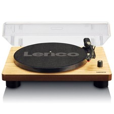 Platine Vinyle LS-50 Tourne-Disque avec botier en Bois et Haut-Parleur, USB, Con