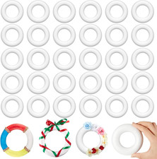 36 Pcs 4 Inch Foam Wreath Form Small Polystyrene Foam Rings for Crafts round Whi