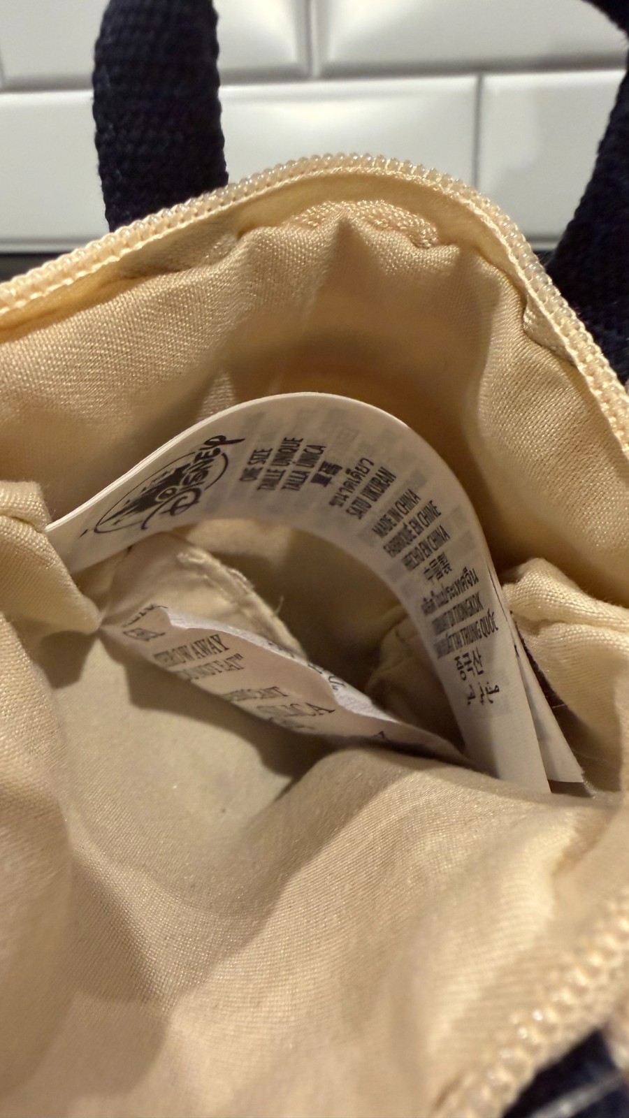 Walt Disney World Monorail Canvas Mini Tote Bag Keychain / Coin Pouch - NEW