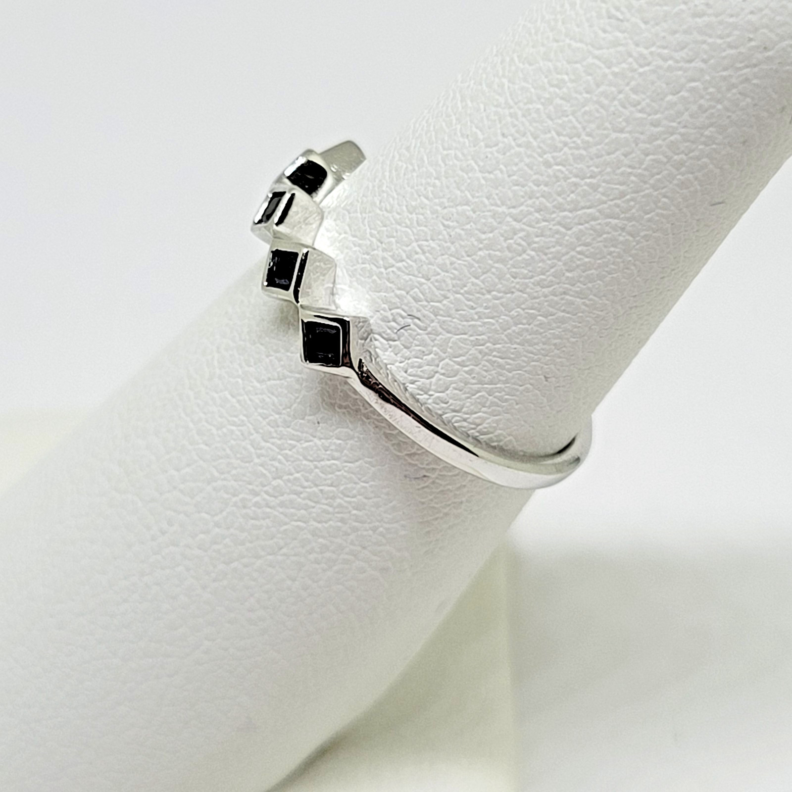 JTV Stackable Expressions Sterling Silver Blue Sq… - image 2