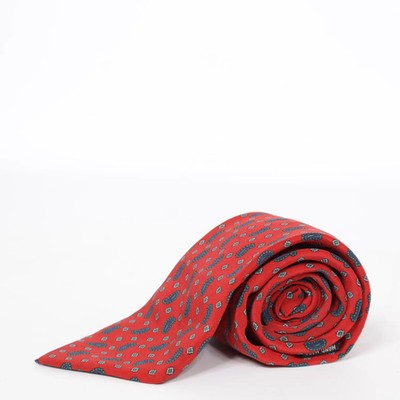 Rochas, Krawatte, Herren, Seide, Rot/Blau/Grün, Sonstiges #PmW
