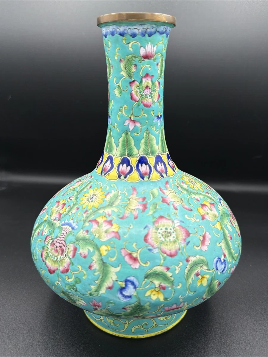 古董多色中国花瓶1900-1940 | eBay