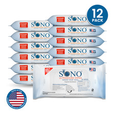 SONO Ultrasound Wipes - Case of 12 50 Count Soft Packs SONO4018
