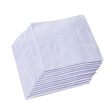 Men's Pure White 100 Cotton Handkerchief 6