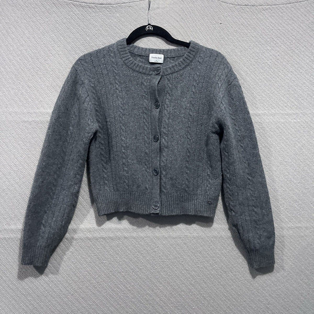 トップス sundays best COTTON KNIT CARDIGAN Aritzia Sunday Best Cardigan Womens M Grey Aimy Wool Blend Sweater