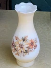 Vintage white milk glass hurricane shade 10" tall 4.5" dia