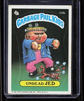 Undead Jed 1986 Topps Garbage Pail Kids Series 3 #112b Copyright on Front