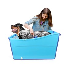 YUEPET Extra Large Foldable Dog Bath Tub for Large Dogs, 49 Gal Portable Dog ...