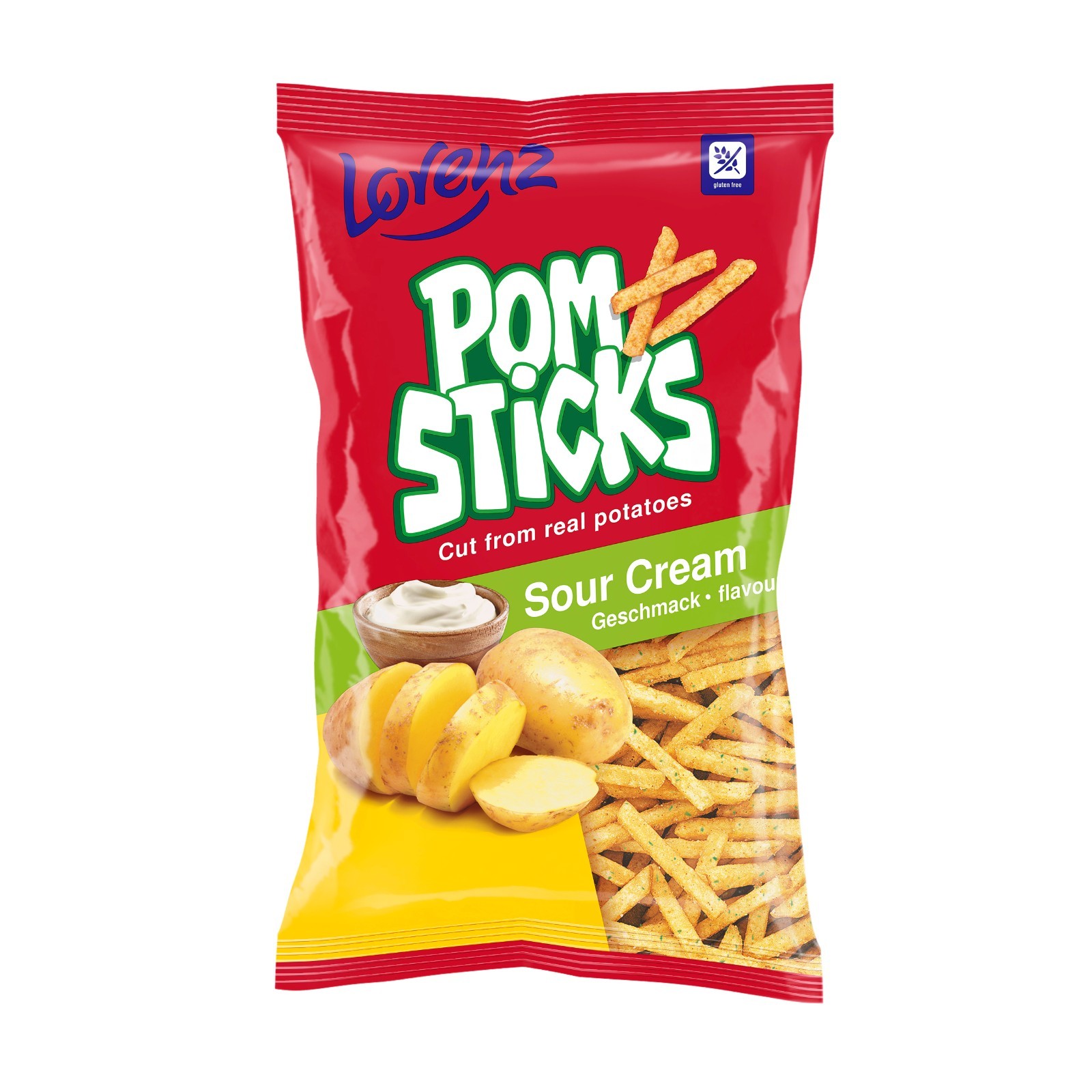 Lorenz Pomsticks Sour Cream 85g - Pack of 3