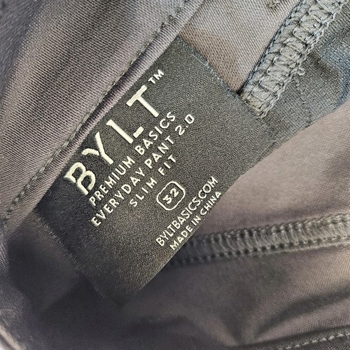 Bylt Hose Herren Größe 32 Grau Everyday Pant 2.0 Slim Fit Performance Chino - Bild 3 von 7