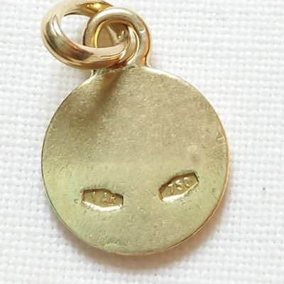 Pendentif UNOAERRE Vintage Années 50 - Or 18K Massif, Gravé "D'hier - De Demain"