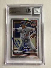 Grady Emerson Signed 2024 Panini USA Stars & Stripes #48 Opening Day BAS Auto 10