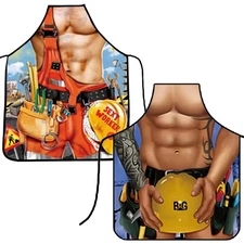 Worker Electrician Apron Smock Funny Dinner Cooking Bar Sexy Pinafore