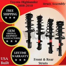 Monroe OEM Front & Rear Struts For 2008-2013 Toyota Highlander Lifetime Warranty