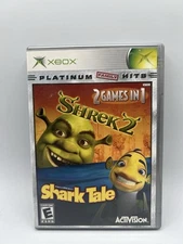 Shrek 2 Shark Tale 2-in-1 Xbox Platinum Hits Complete CIB
