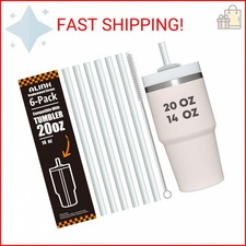 ALINK Clear Replacement Straws for Stanley 20oz 14oz Tumble, 6 Pack Reusable Str